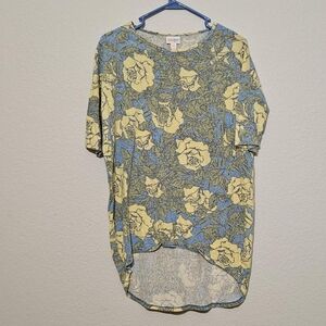 🔴 3 For $10 DEAL LuLaRoe Floral Women's Top - Blue and Yellow